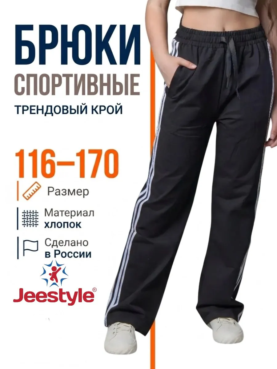 Брюки спортивные 099 черный Jeestyle