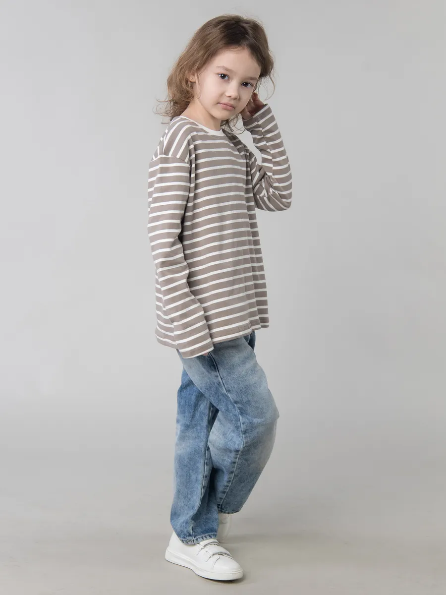 Футболка лонгслив в полоску м2431 серый; белый; темно-серый; светлый хаки; хаки Lagodomee Футболка лонгслив в полоску м2431 серый; белый; темно-серый; светлый хаки; хаки Lagodomee