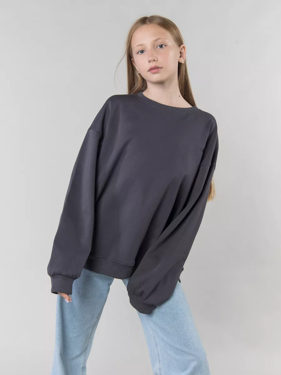 Джемпер детский 2421-2 темно-серый;графит Lagodomee Джемпер детский 2421-2 темно-серый;графит Lagodomee