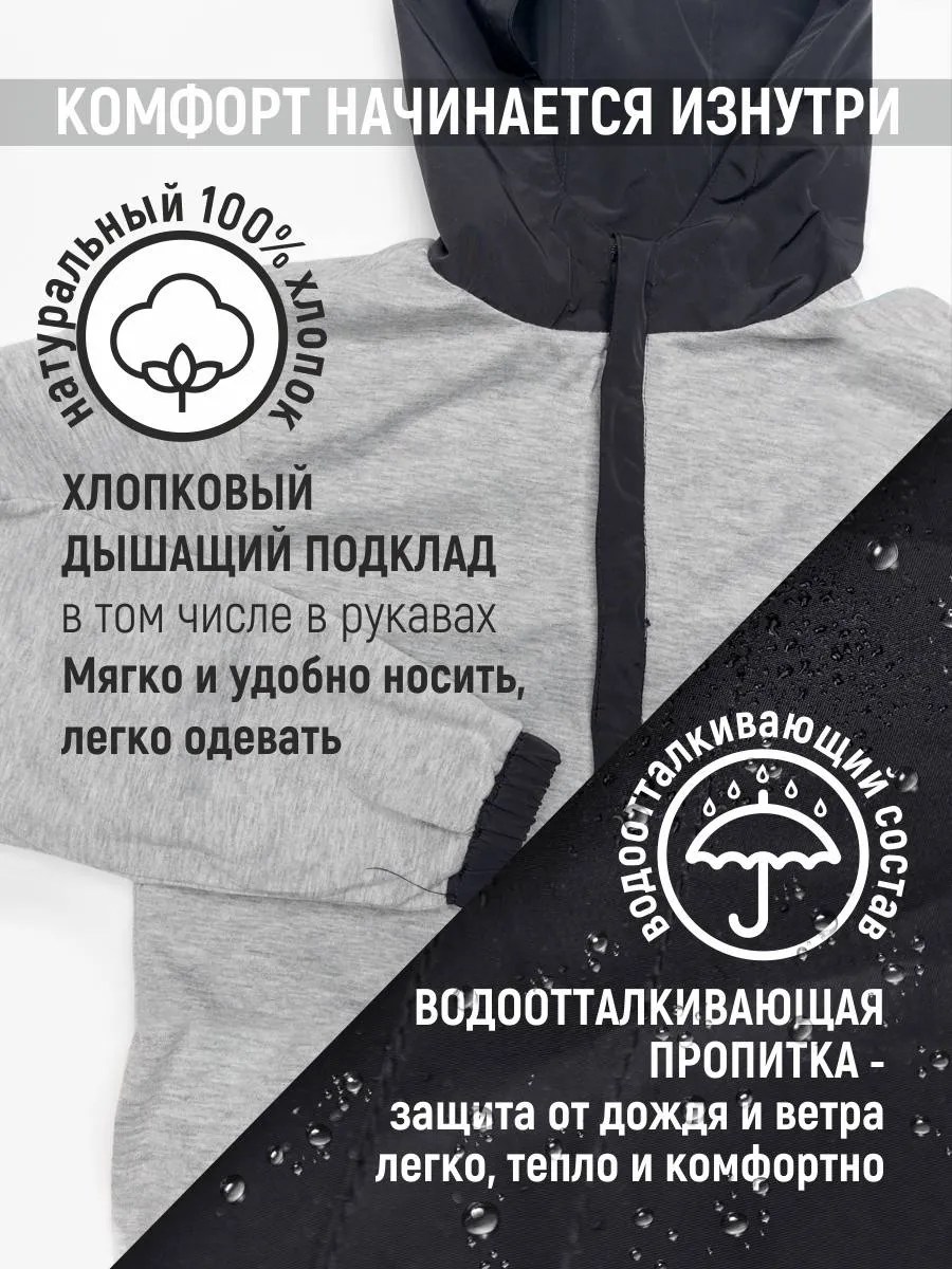 Ветровка детская 028 черный Jeestyle