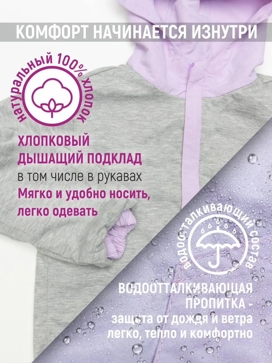 Ветровка детская 027 сиреневый Jeestyle